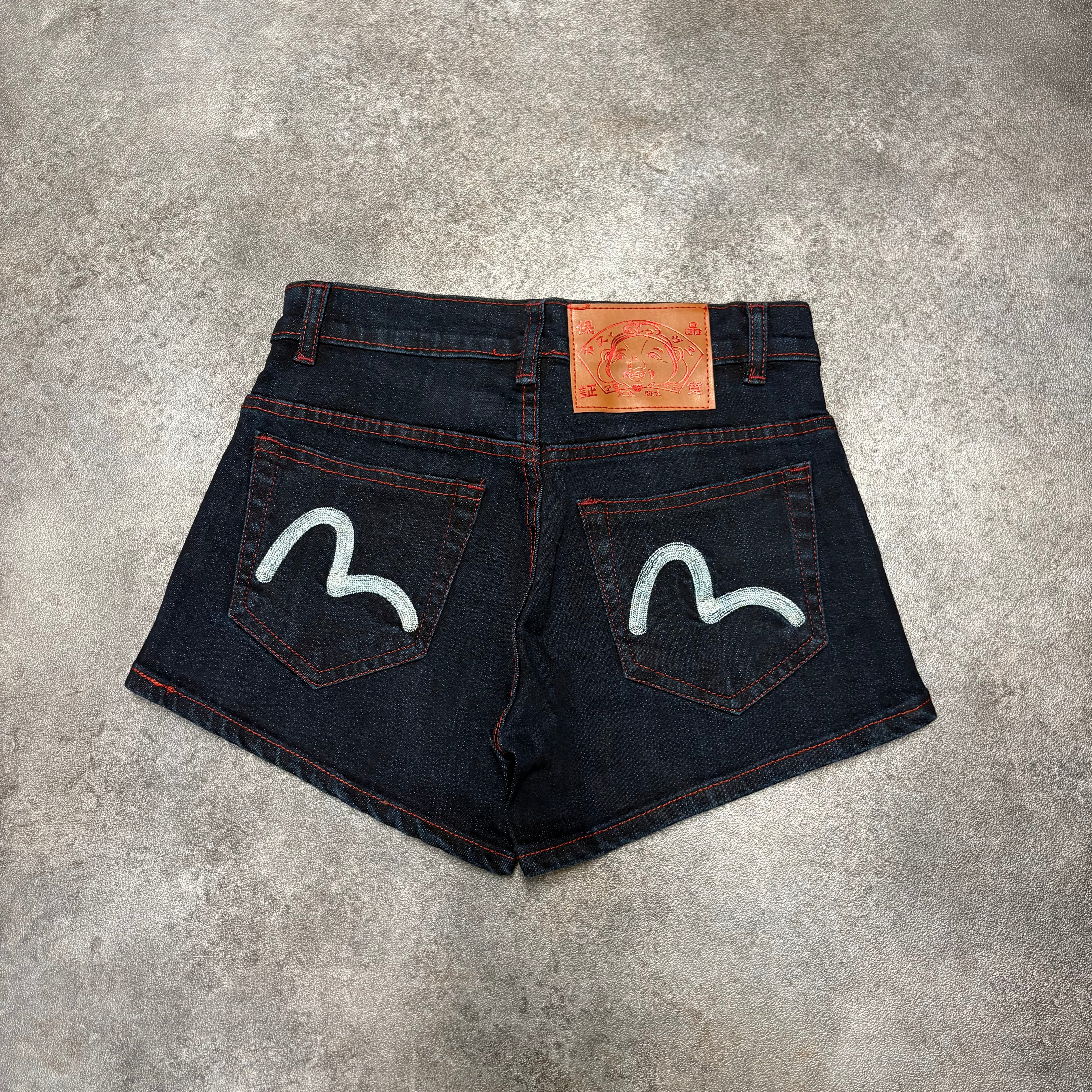 Evisu Seagull Pocket Denim Shorts – Dark Indigo