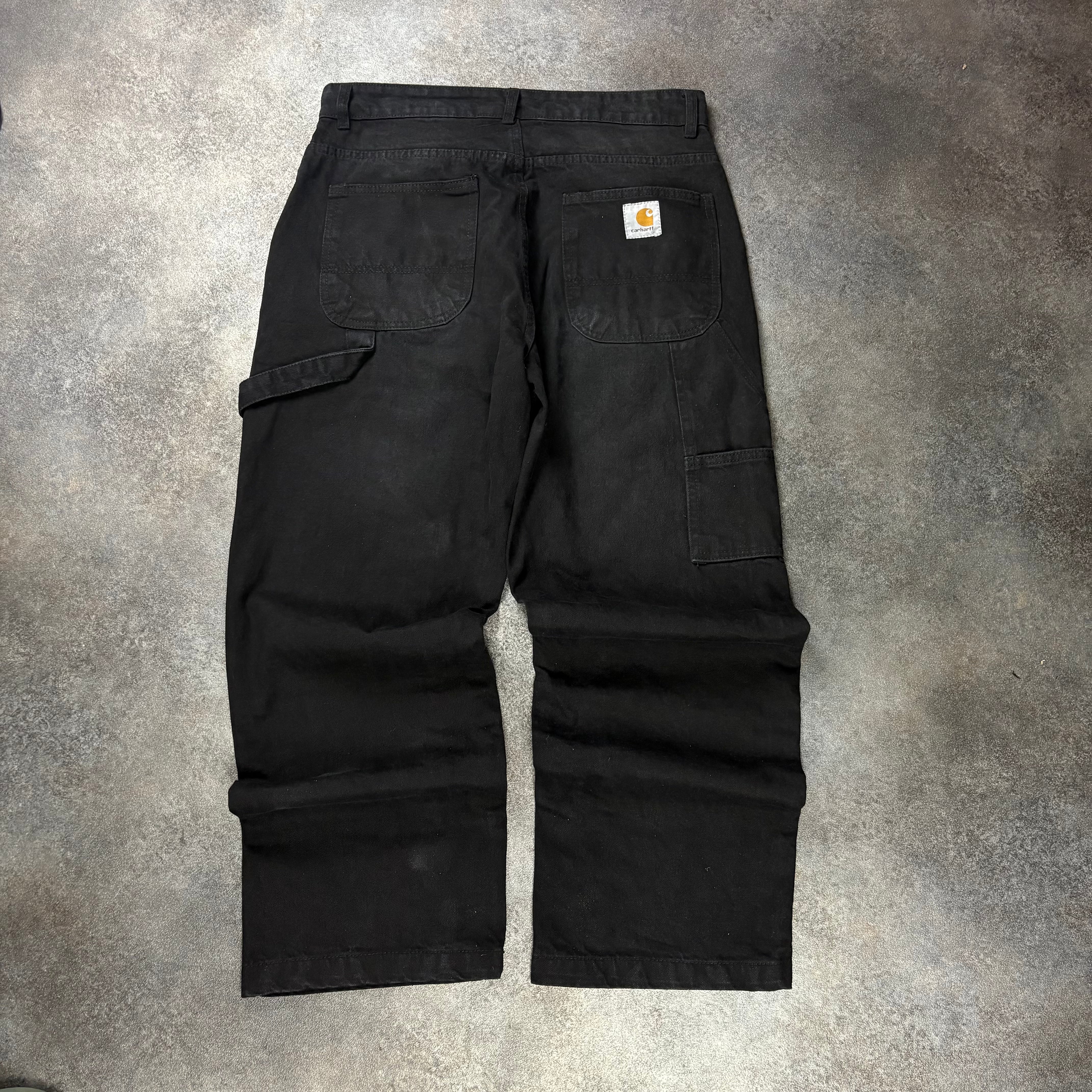 CARHARTT OG DOUBLE KNEE CARPENTER JEANS - BLACK