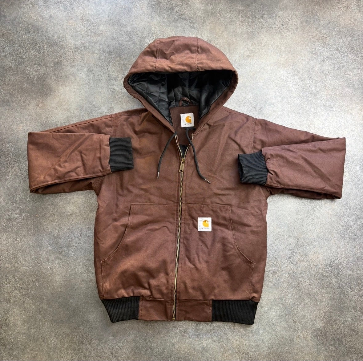 CARHARTT ACTIVE HOODED JACKET - BROWN