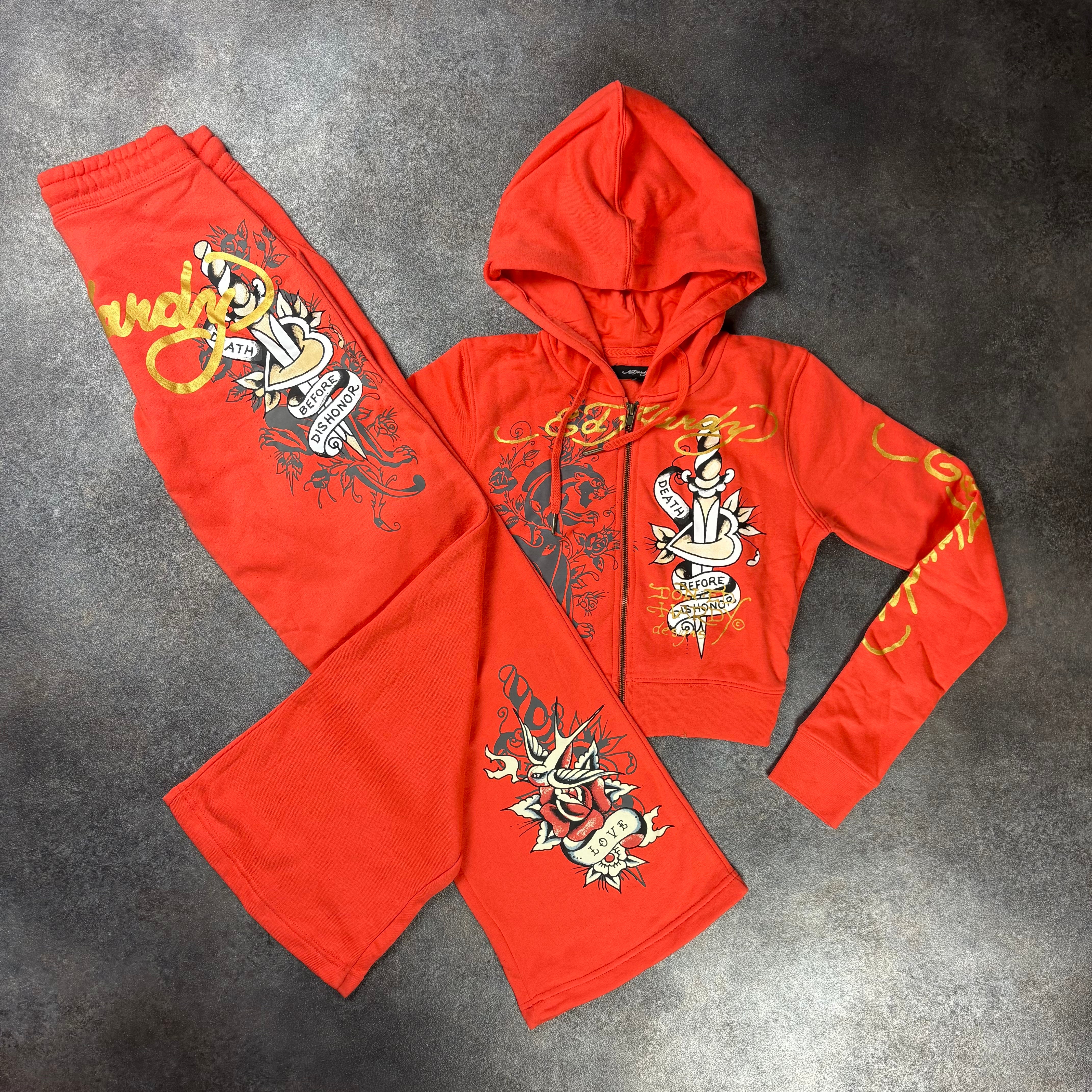 ED HARDY TRACKSUIT - ORANGE