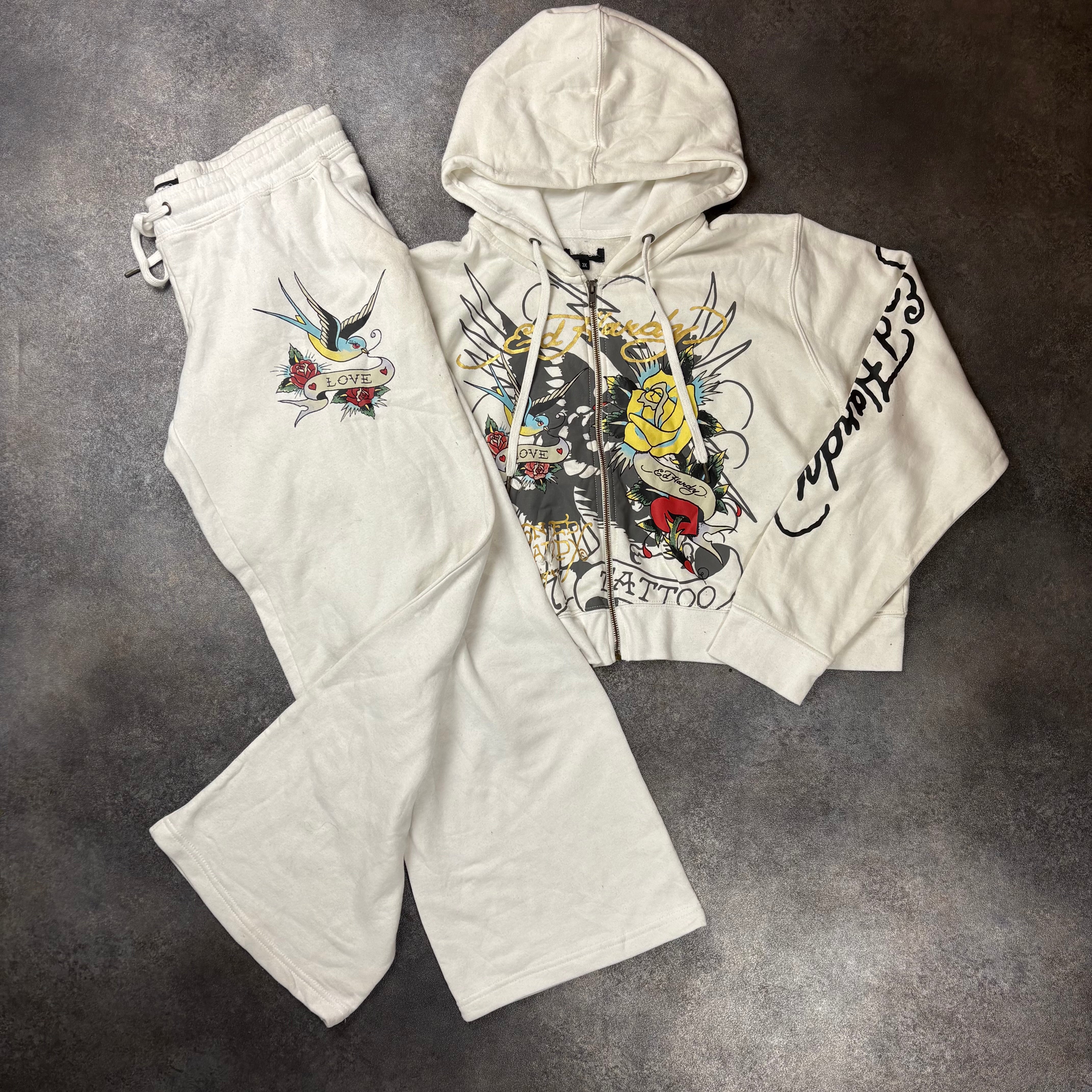 ED HARDY TRACKSUIT - WHITE