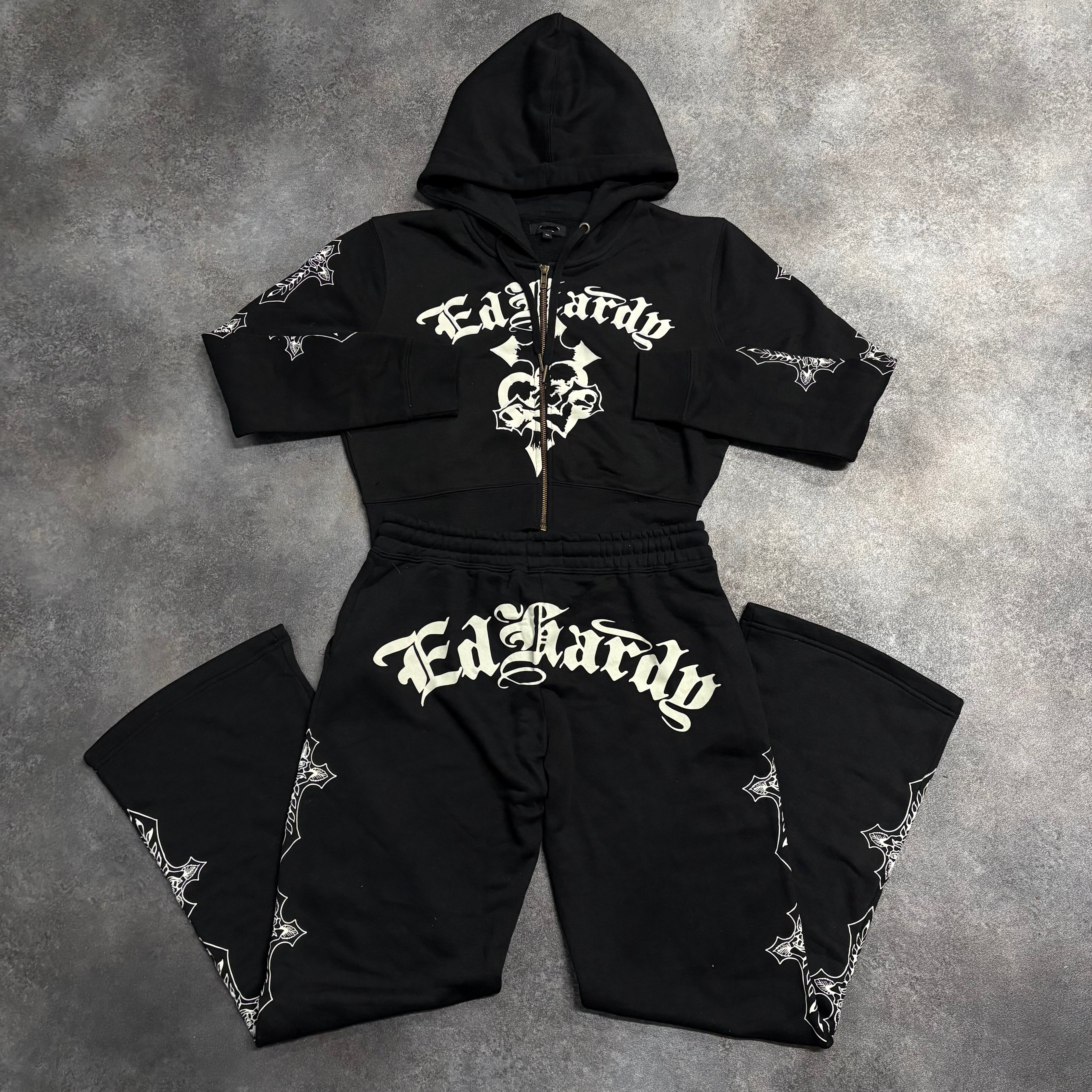 ED HARDY TRACKSUIT - BLACK/WHITE