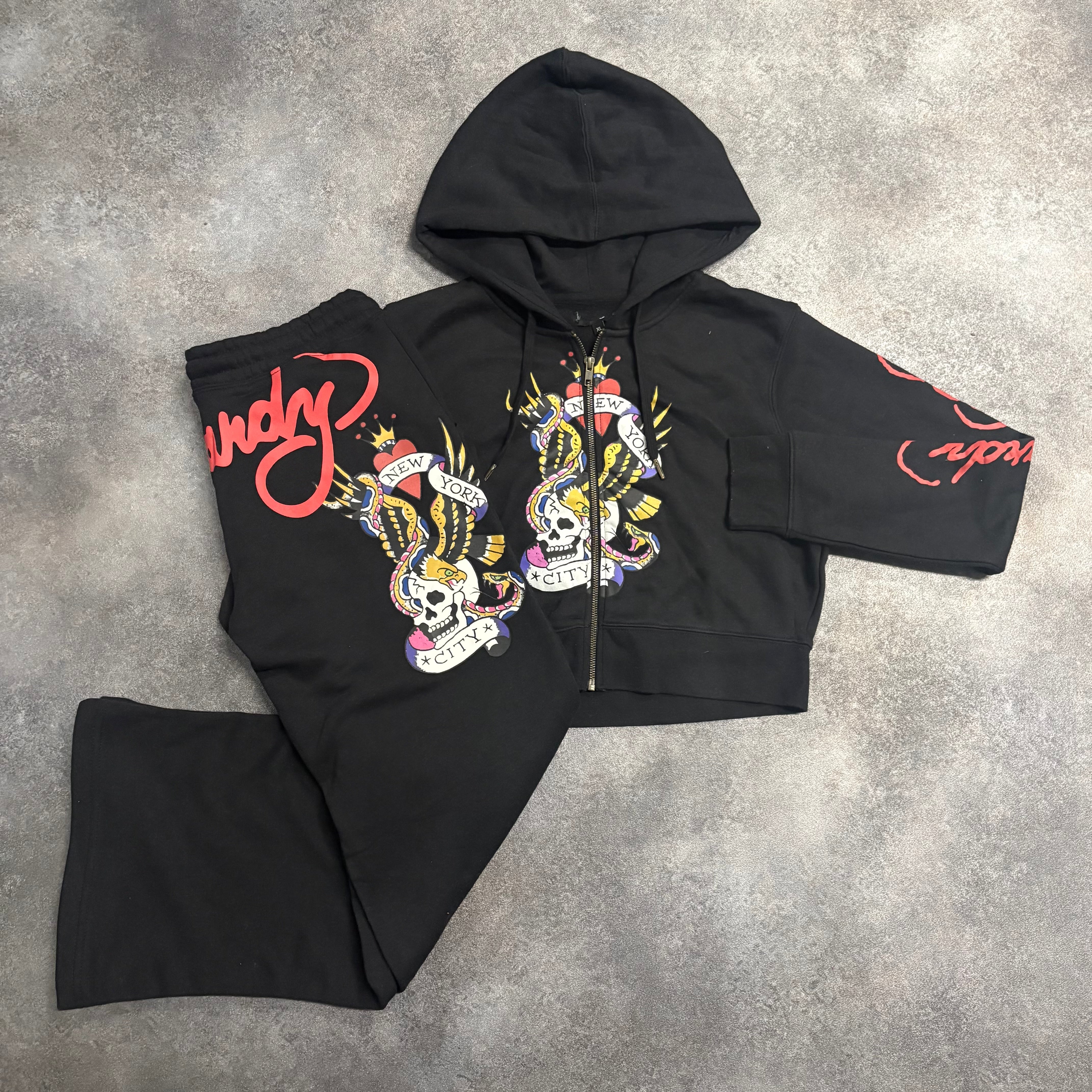 ED HARDY TRACKSUIT - BLACK
