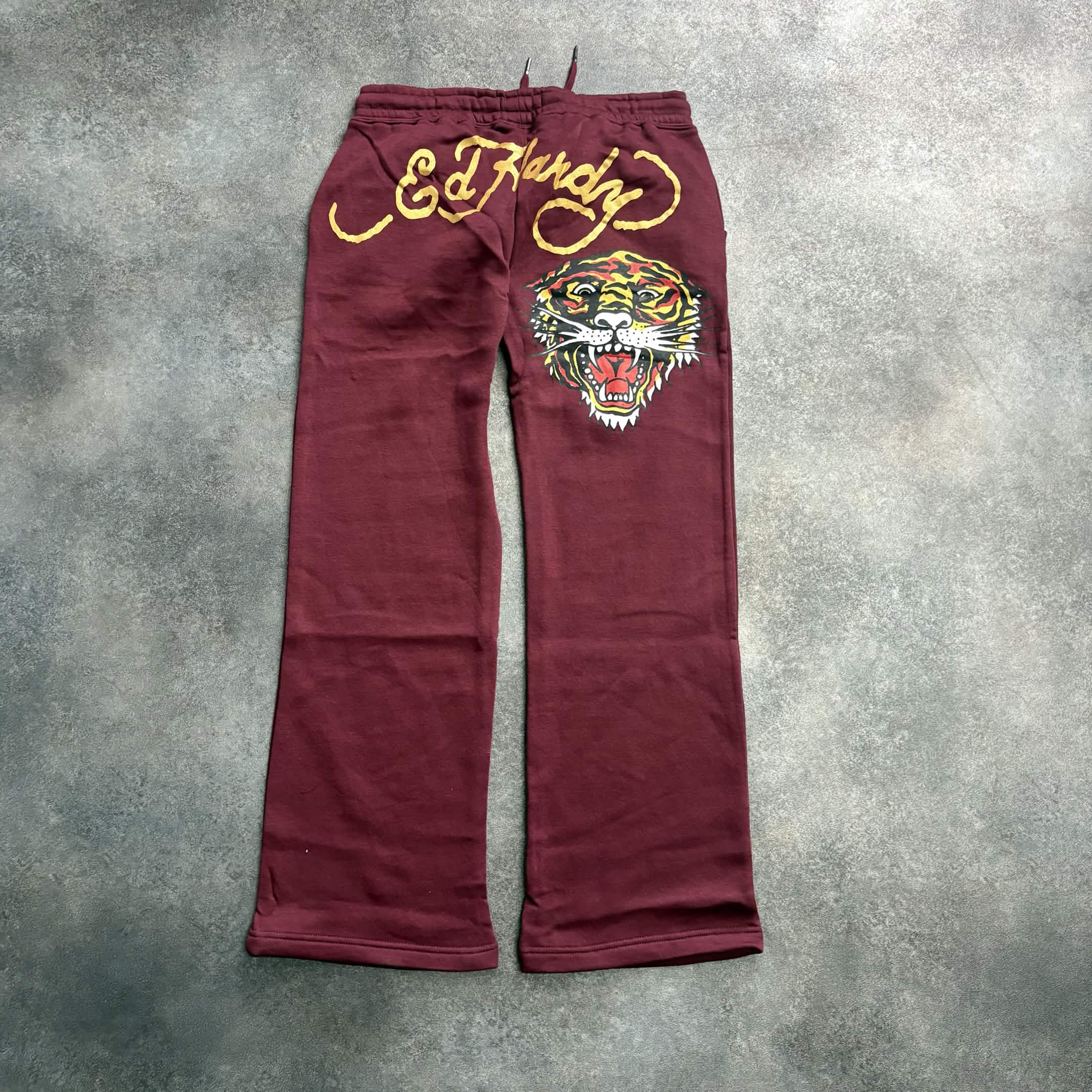 Women's Ed Hardy Tiger Zip-Up Tracksuit – Burgundy