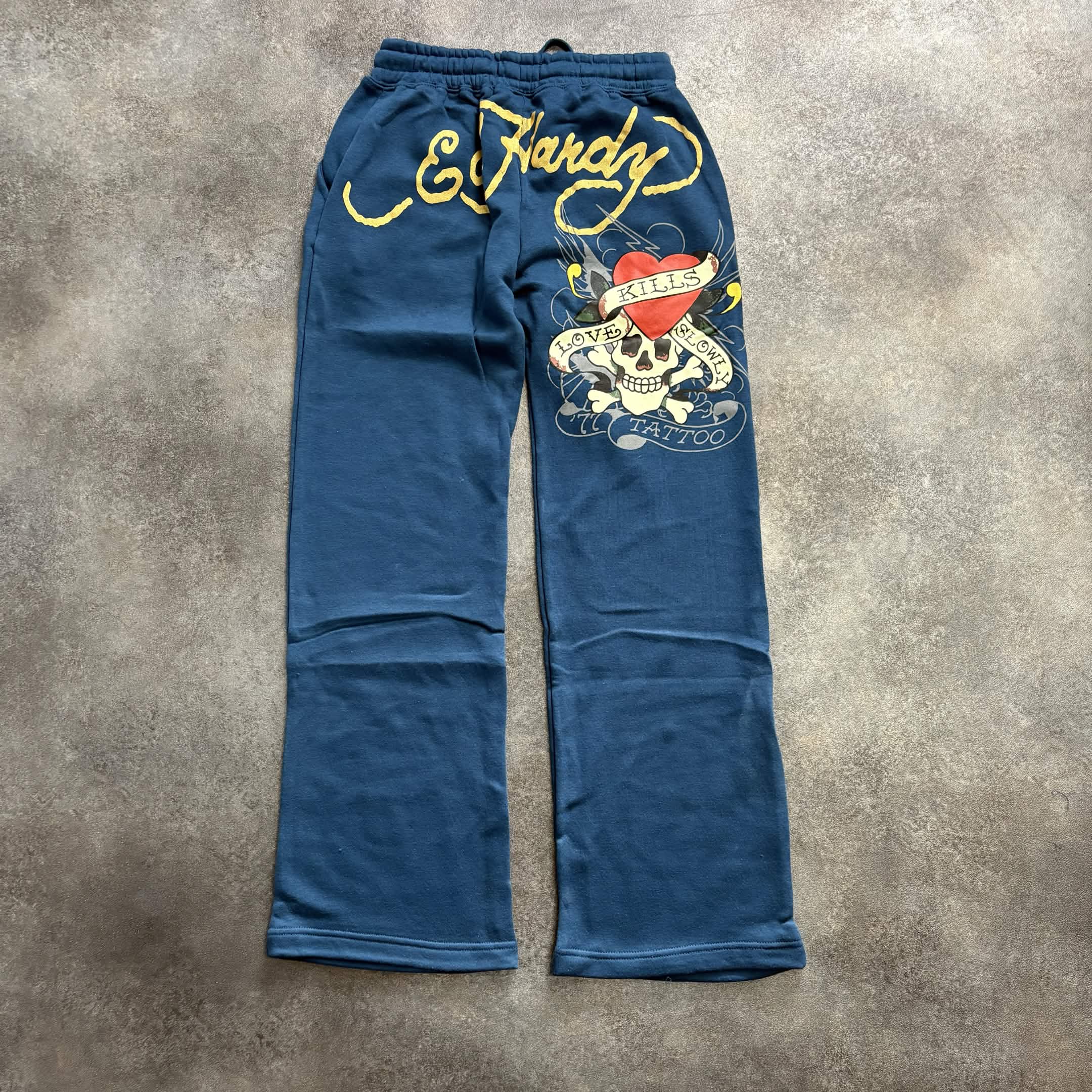 Ed Hardy Skull Heart Zip-Up Tracksuit – Midnight Blue