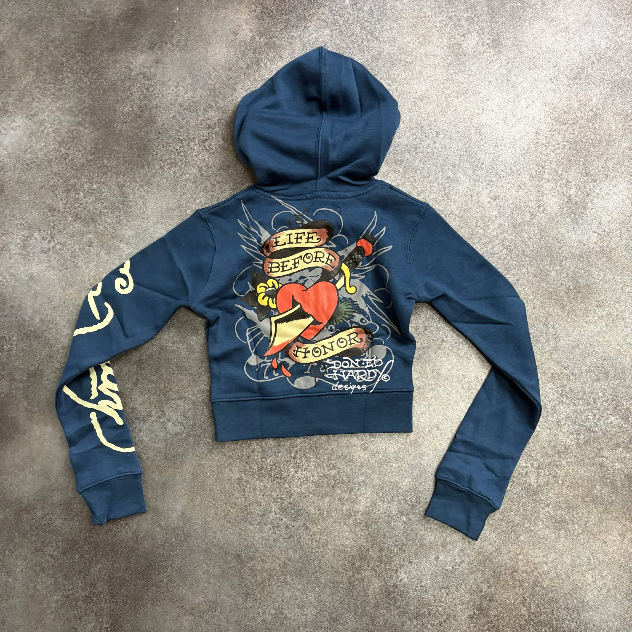 Ed Hardy Skull Heart Zip-Up Tracksuit – Midnight Blue
