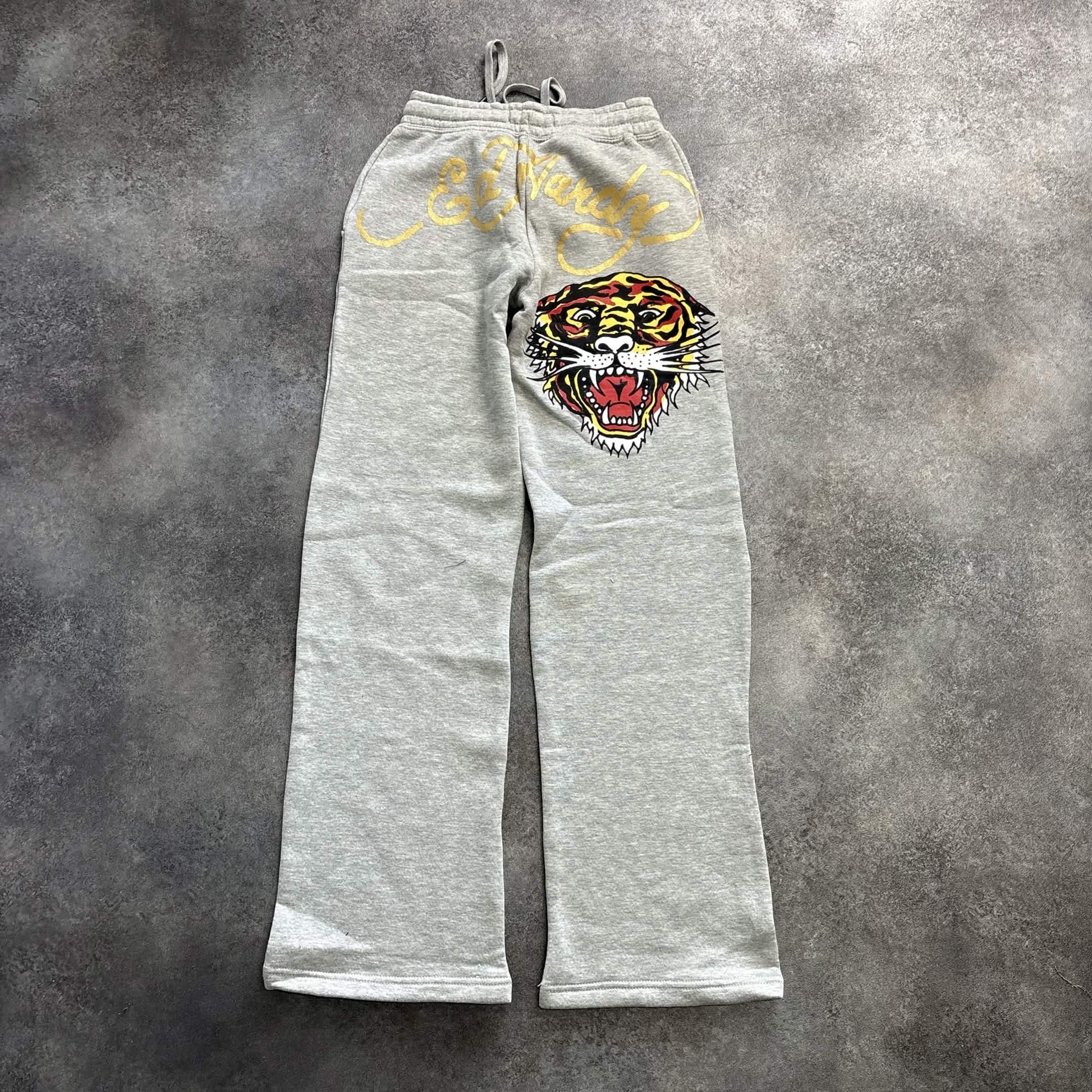 Ed Hardy Roaring Lion Zip-Up Tracksuit – Heather Grey
